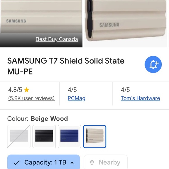 Samsung T7 Shield 1TB Portable SSD - Blue - Picture 10 of 10